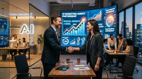 Business growth AI marketing agency trust professional partnership